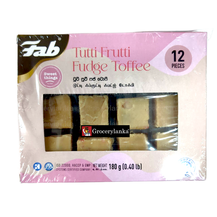 Fab Tutti Frutti Fudge Toffee 12Pc