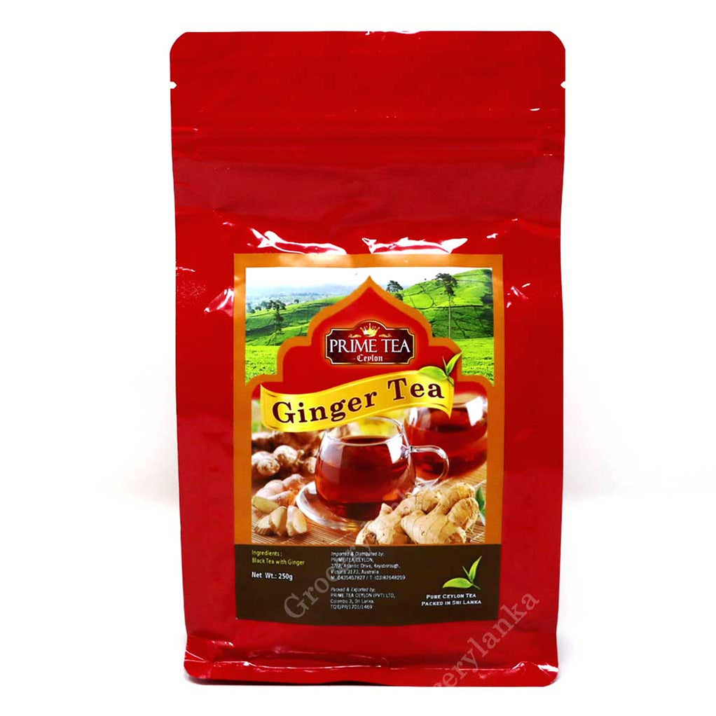 Prime Tea Ceylon Ginger Tea 250g | Pure Ceylon Tea with Ginger ...