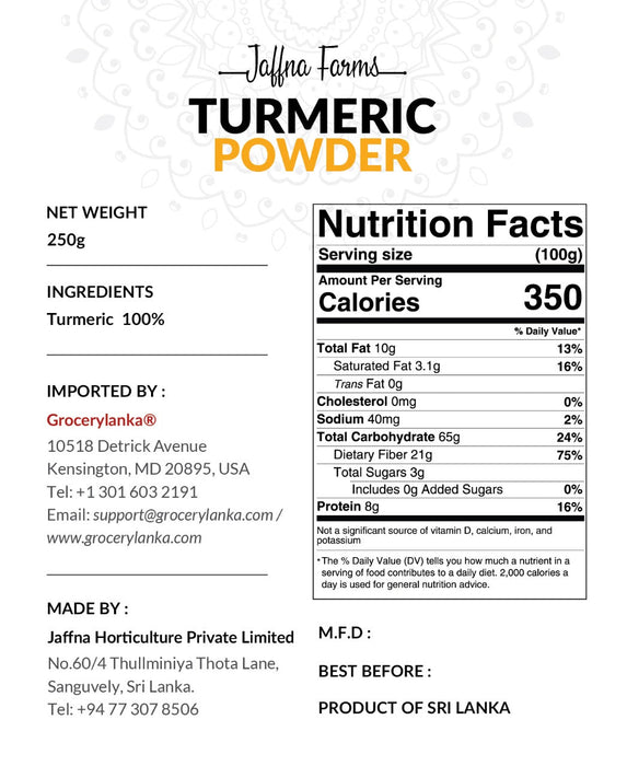 Turmeric Powder 200g | Product of Sri Lanka