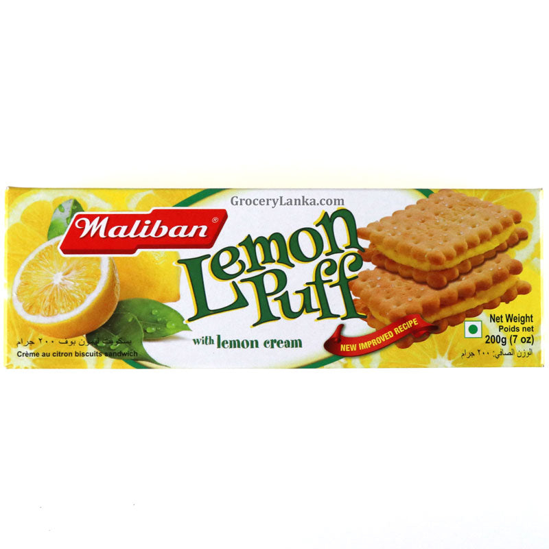 Maliban Lemon Puff Biscuits 200g — Grocerylanka